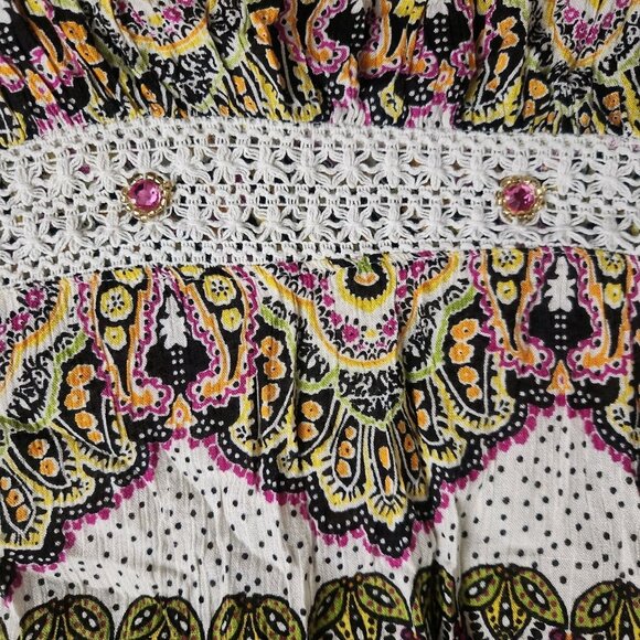 Forbidden Los Angeles Size XL - 3X Boho Gypsy Skirt Tiered Maxi Hippie Festival - Picture 10 of 10